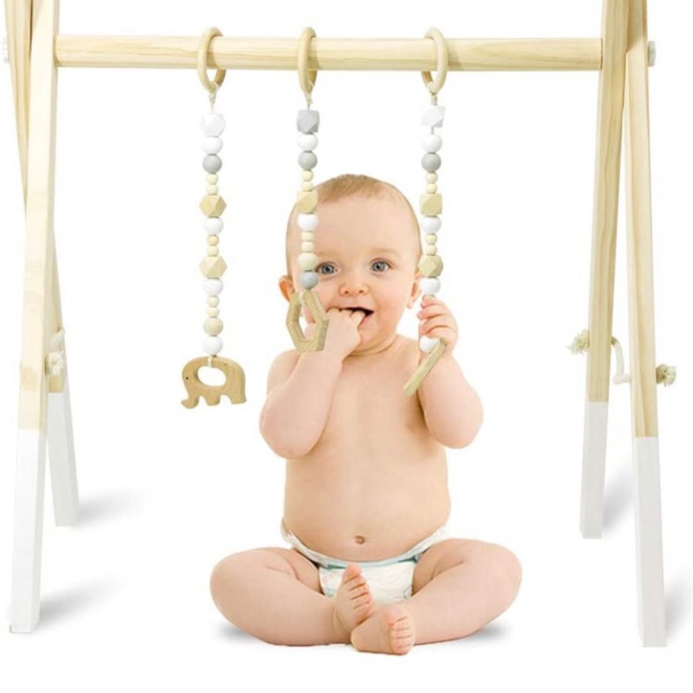 Homegician Foldable Wooden Baby Gym with Teething Toys BRAND NEW